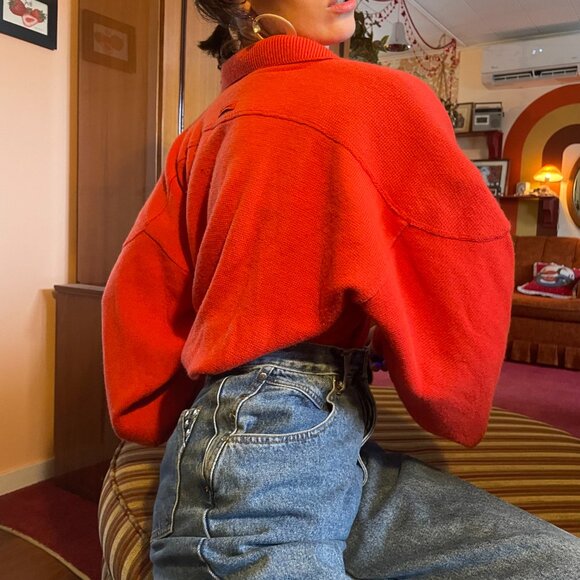 1990s Nike Team Canada 100% Acrylic collared striped hockey sweater! - Picture 9 of 16